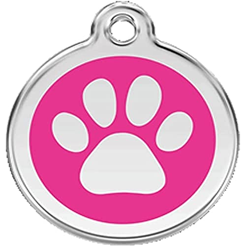 Red Dingo Placa identificación Huella, Fucsia