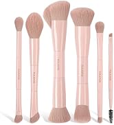 MAANGE Makeup Brush Set 6 Pcs Double-Ended Makeup Brushes for Foundation Eyeshadow Contour Blush ...