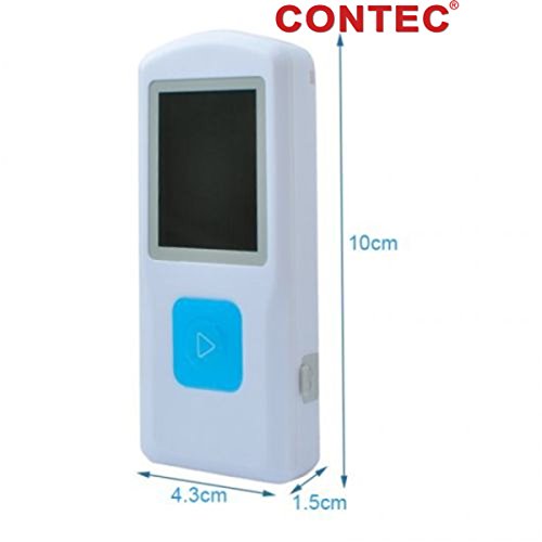Image of CONTEC Portable ECG /EKG Monitor PC Software Electrocardiogram Bluetooth Heart Rate Beat LCD Monitor PM10