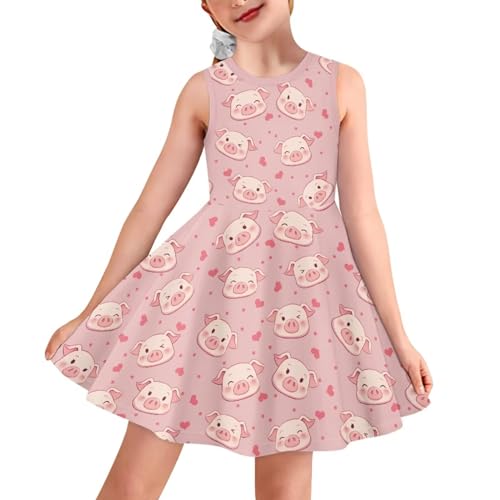 Girls Sleeveless Dress Casual Girls Birthday Dresses Cute Shift Dress Polyester Skirt3