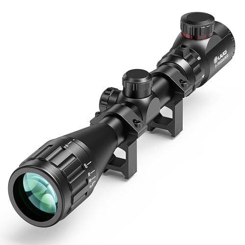 UUQ 3-9x40AO-32AO Rifle Scope with Red & Green Illumination - Long Range Hunting Optics for Air Sniper, Crossbow, Airsoft, Pellet Gun, BB, Airgun - Waterproof, Fog-Proof (3-9X40AO Green Lens)