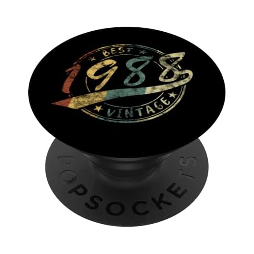 35 Años Cumpleaños Best Vintage 1988 Retro Hombre Mujer PopSockets PopGrip Intercambiable