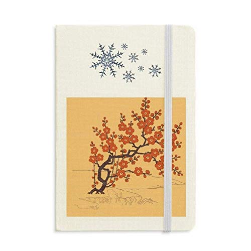 Carnet de notes épais encre sans bavure motif japonais flocons de neige