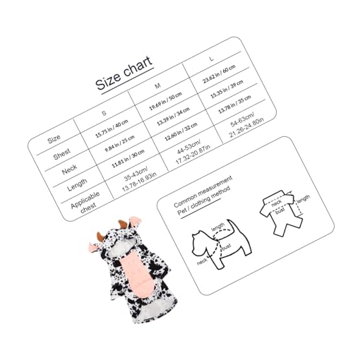 Disfraz de vaca para perros y gatos tamaño M miniatura 2