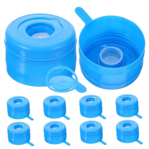 POPETPOP 10 Piezas Tapas de Repuesto para Garrafas de Agua Reutilizables Tapones Azules Antidesbordamiento Sellado Seguro y Duradero para Botellas Diseño Reforzado de Compatibles con