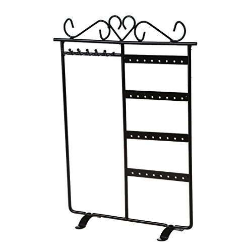 Toogoo (R) Présentoir à bijoux pour collier, boucles d'oreilles Noir