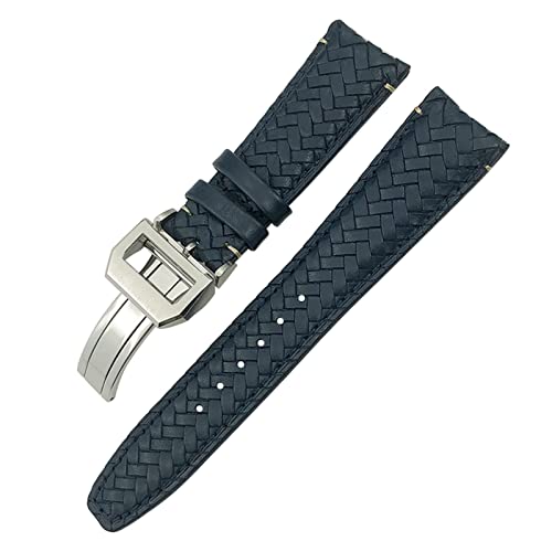 Bracelet de montre souple bleu en cuir pour remplacer votre bracelet usé IW394005