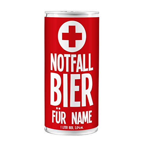 Lustapotheke® Personalisierte Bierdose zum Geburtstag - Notfallbier - mit Namen des Geburtstagskindes ein super Männergeschenk Cover