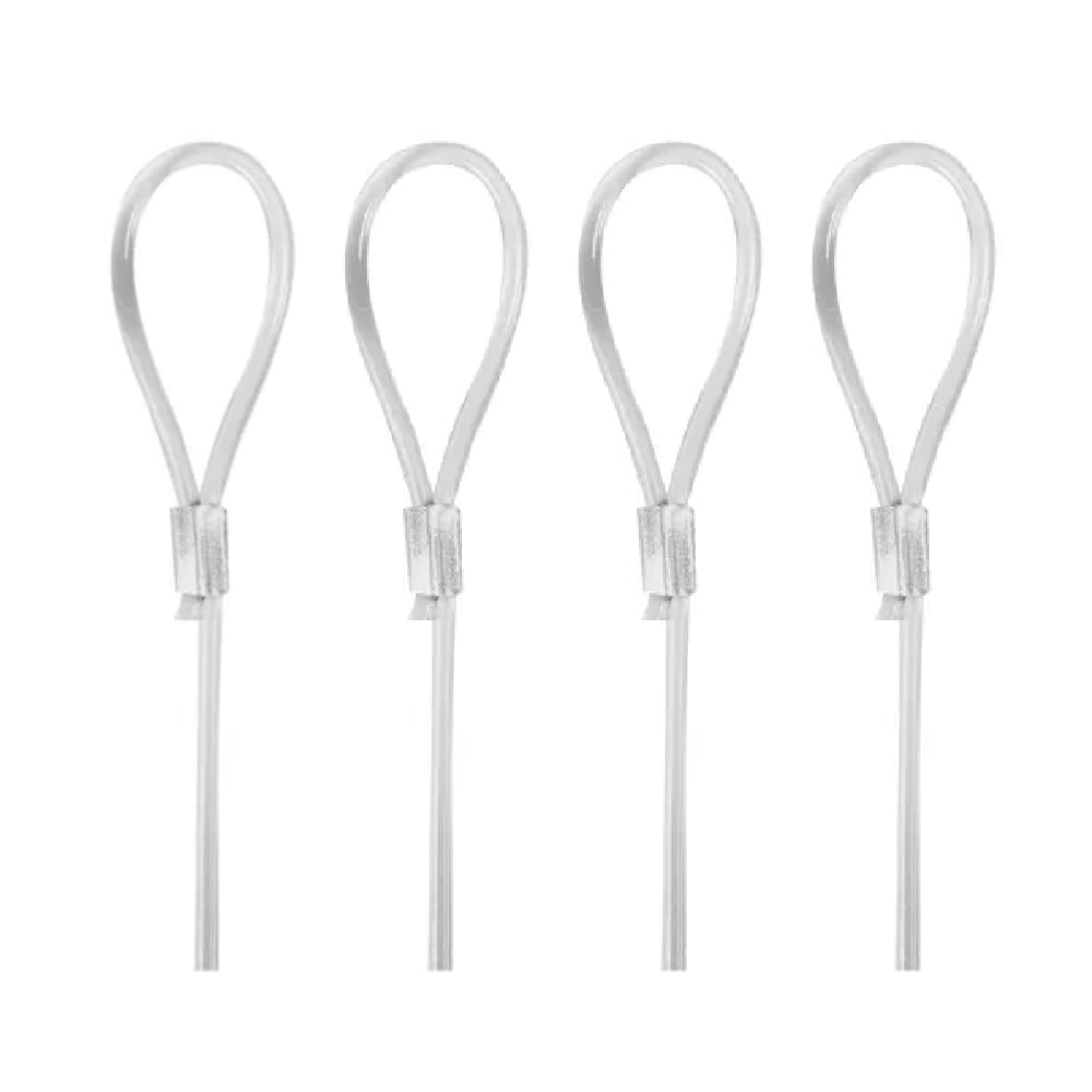 Loop Clear Perlon Cable 1.5 mt Moulding Picture Hanging Rope Suspended Eye Rope Loop 2mm Long for Picture Rails Art Gallery Home Decoration Pack of 5.