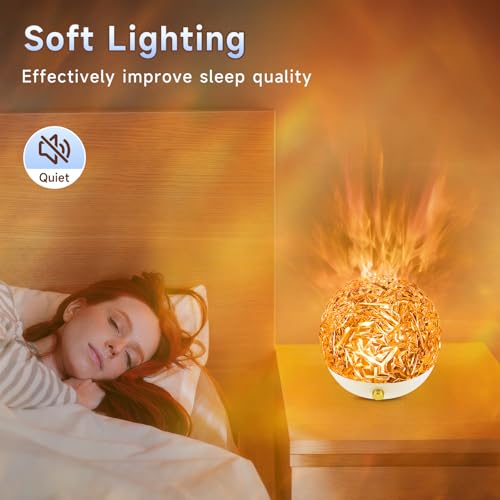 Image of Northern Lights Ocean Wave Table Lamp Projector, 16 Colors Dynamic Rotating Underwater Wave Lights, Rounded Aurora Glow Projector Night Light with Remote Control for Bedroom Bed Kids Adults Baby Room