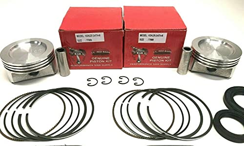 Lil Red Barn 77mm Standard Bore Piston Rebuild Kit for Kohler Command & Command Pro CH18–CH22, CH620–CH641, CV18–CV22, CV620–CV640 – Includes Pistons, Rings, Gaskets & Seals