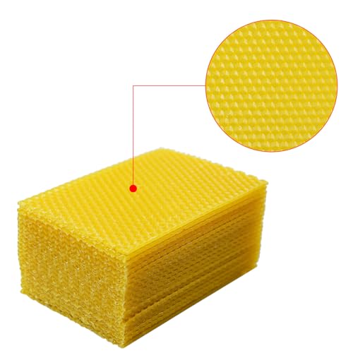 20 peças de cera de abelha DIY kit de fabricação de velas, folhas de favo de mel de cera de abelha n