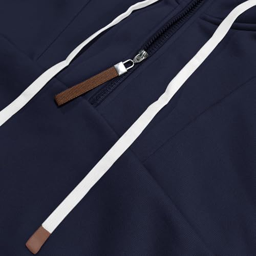 Tactical Hoodies for Men Quarter Zip Pullover Hoodies Long Sleeve Casual Sweatshirt Drawstring Fall Fashion Hoodies3