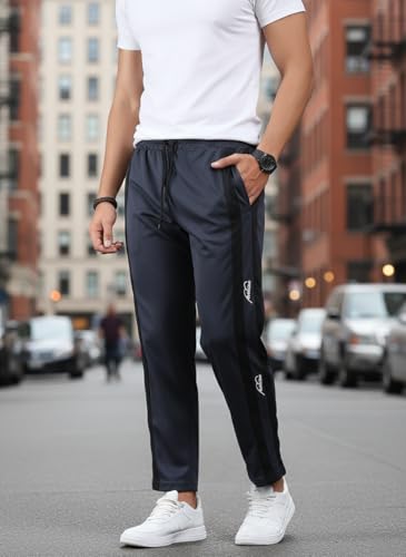 Image of Mack Jonney Men's Striped Track Pants | Side Stripe Design | Regular Fit | Casual & Athleisure Wear |Pack of 1-MMJ-53