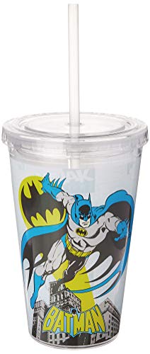 Batman Acrylic Tumbler Cup with Straw