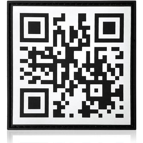 Rick Roll Moral Patch, QR Code Sign Meme - Divertidos Parches tácticos de mochila | Parche militar de PVC Cool para embalaje de pecho, sombrero, arnés para perros | Parches de gancho y lazo