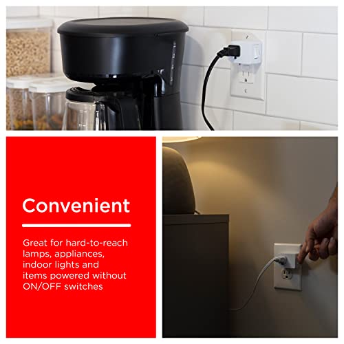 Ultrapro Grounded Power Switch, 4 Pack, Outlet Extender, 3 Prong, Easy To Install, For Indoor Lights And Small Appliances, Energy Efficient Adapter, Space Saving Design, Ul Listed, White, 46844 #TOP5