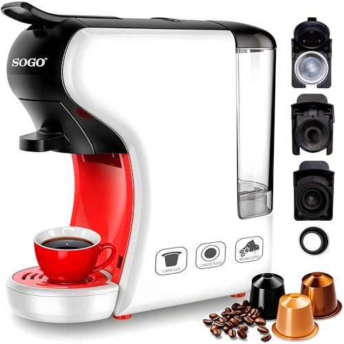 SOGO CAFETERA EXPRESO 3 EN 1 | Adaptadores para Cápsulas NESPRESSO®, DOLCE GUSTO®, STARBUCKS...