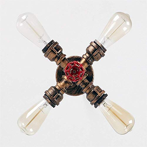 Plafonnier simple industriel en métal brut rustique et finitions soignées style rétro