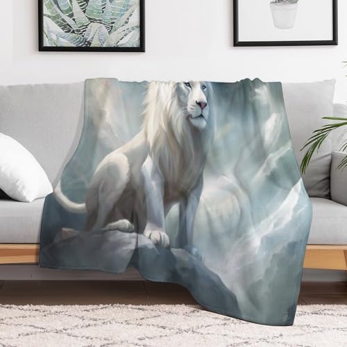 Couverture lion premium en flanelle ultra douce pour lit - 3