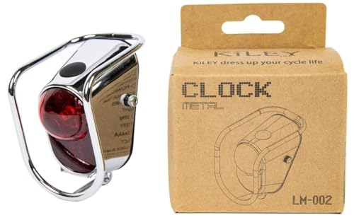 Gazoz Performance Luz trasera LED para bicicleta, luz trasera vintage con aspecto cromado, accesorios clásicos para bicicleta de gira (LM 002)