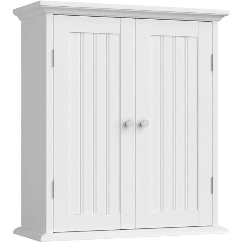 Mobiletto portaoggetti per il bagno Armadietto da parete for il bagno sopra il WC, armadietto portaoggetti salvaspazio, armadietto dei medicinali Armadietti portamedicinali(Bianco)
