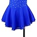 ZHQNZJF Girls' Professional Figure Skating Competition Dresses Outdoor Gymnastics Leotards Rhinestone Ice Roller Costume,Blue,L