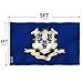 Anley Fly Breeze 3x5 Foot Connecticut State Polyester Flag - Vivid Color and Fade Proof - Canvas Header and Double Stitched - Connecticut CT Flags with Brass Grommets 3 X 5 Ft