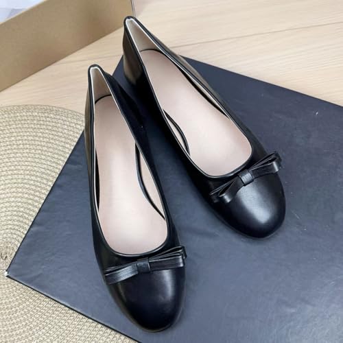 SAILING LU Women's Bow-Knot Round Toe Ballet Flats Dressy Comfort Flat Shoes Wedding Party Flats Elegant Slip-On Loafers2