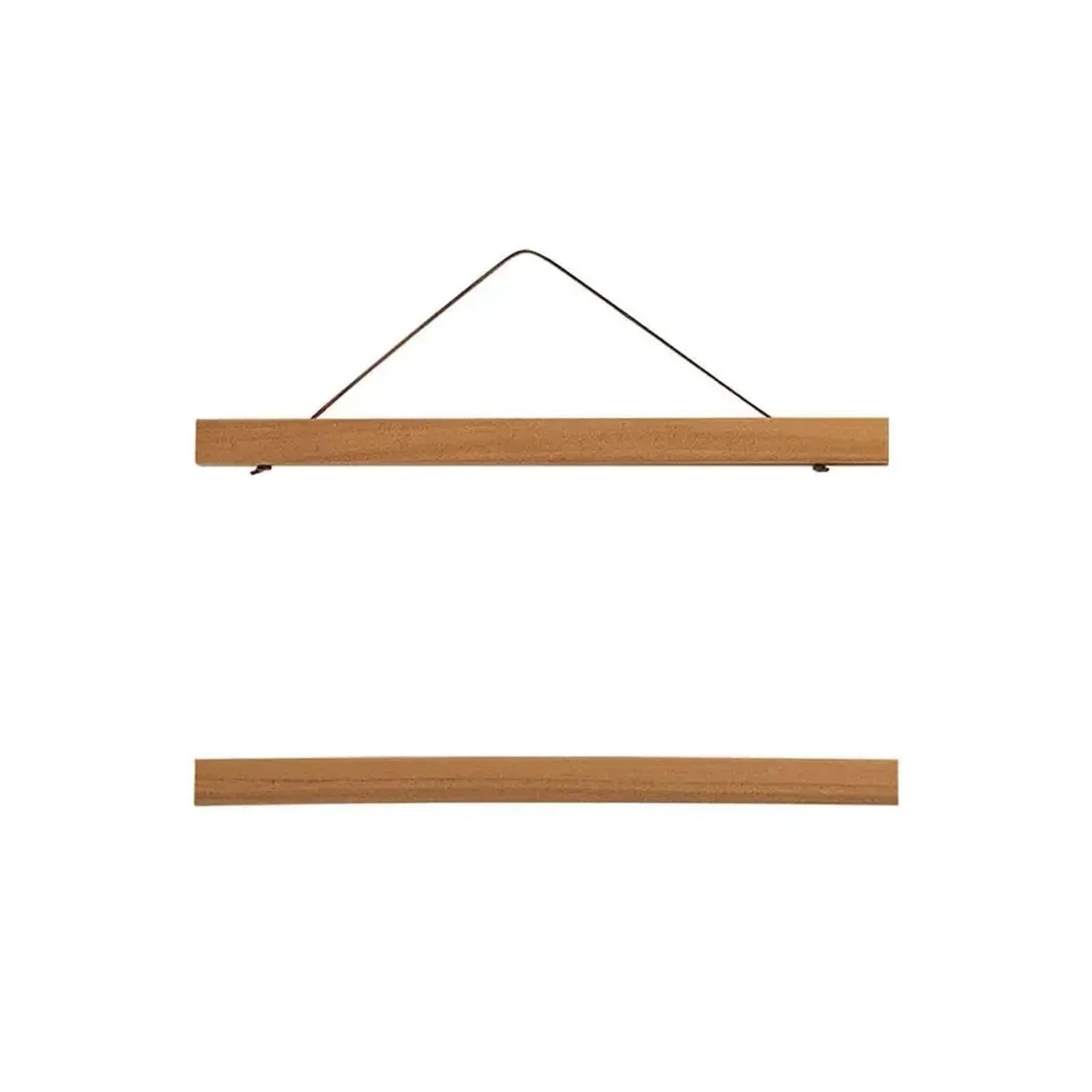 8 Pcs / 2 Set Pine Wood Photo Picture Frame 31cm Poster Print Wooden Hanger Canvas Wall Art Craft For Posters Photos(Brown)