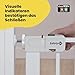 Safety 1st Auto Close Gate, Treppenschutzgitter ohne Bohren, 73–80 cm (max. 136 cm erweiterbar), automatisch schließendes Türschutzgitter, mit einer Hand öffnen, kein Bohren, Zweifachsicherung, Weiß