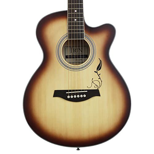 MEIeynt Guitare, kit de débutant pour Guitare Acoustique à pan coupé de 40 Pouces Guitarra Acustica avec Micro pour… - Les Beatles, Paul McCartney, John Lennon, RIngo Starr, George Harrison MEIeynt Guitare, kit de débutant pour Guitare Acoustique à pan coupé de 40 Pouces Guitarra Acustica avec Micro pour… – Image 3