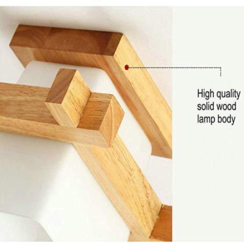 Plafonnier Couloir LED E27 en Bois - Solution Éclairage Durable pour Entrée Maison - 7