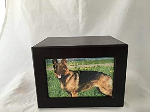 Pet Urn Peaceful Pet Memorial Keepsake Urn,Photo Box Pet Cremation Urn,Dog Urn,Cat Urn,Small Animal Urn, Size,Large, Color,Cherry, 75 Cu.in #TOP7