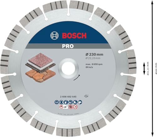 Disque diamant spécial pierre et béton pour meuleuses Ø230mm alésage 22 23mm Best for Stone BOSCH 2608602645 - vue 4