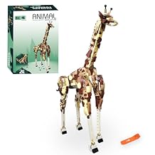 KAZI Creator 2 in 1 Wild Safari Animals Building Set, Rebuilds into Giraffe or Corsac Fox Toy Figures, Nature Toys for Kids Ages 8 Years Old and Up,Birthday Gifts,Easter Basket Stuffers