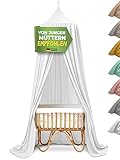 himmelbett weiss 140 🎁𝐄𝐢𝐧𝐟𝐚𝐜𝐡𝐞 𝐌𝐨𝐧𝐭𝐚𝐠𝐞: Der Baldachin kann mit Dübeln oder einem Klebepad befestigt werden - ganz ohne Bohren. Die Montage ist kinderleicht und schnell erledigt.