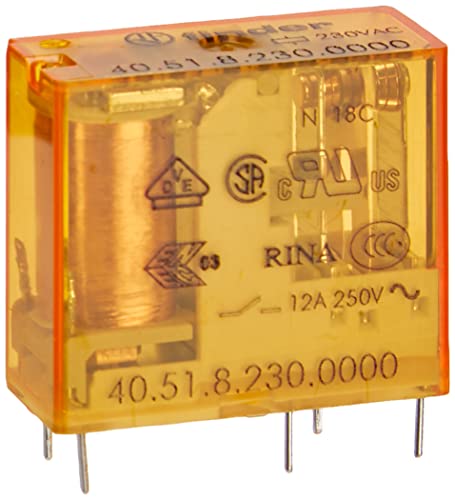 Relé mini Finder 40 conmutado 10a evita fallos de corriente 230vac 5mm 2