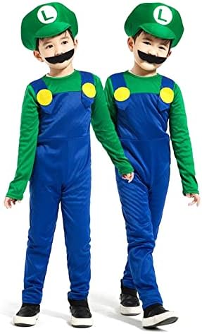 Bopika Super Brothers Costume Cosplay Role Play Unisex Halloween Dress Outfit 5 41tWSzPkFhL. AC