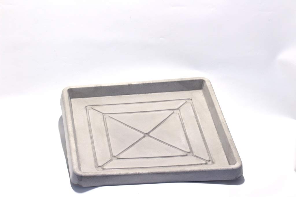 Soucoupe carrée en résine 70 cm. Greystone