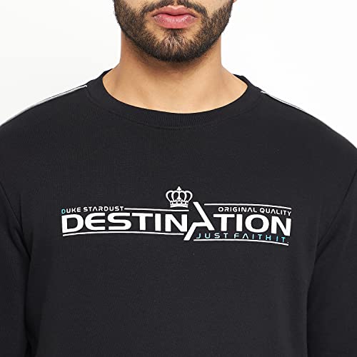 Image of Duke Stardust Men Round Neck Tracksuit (LF6028 Black M)