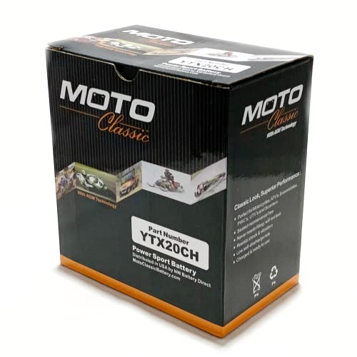 MotoClassic YTX20CH 12V 20Ah 270CCA ���^AGM�����\�����p�o�b�e���[ - YTX20CH�o�b�e���[ - YTX16-BS�AYTX20CH-BS�̃A�b�v�O���[�h�����i�A���z�I��ATV/�I�[�g�o�C�o�b�e���[