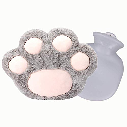 Chdn Rubber Hot Water Bottles Pain Relief With Cute Faux Fur Cover #TOP1