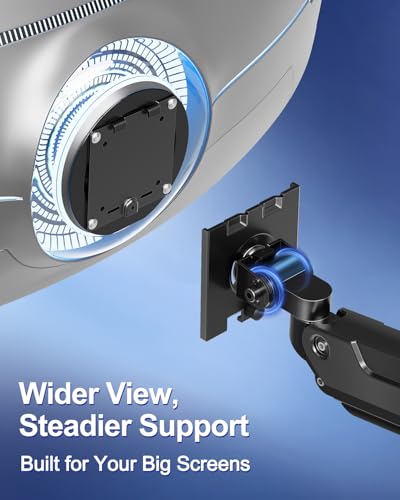 Image of MOUNT PRO Dual Monitor Stand for Up to 44 lbs Ultrawide Screens Max 49 Inch, Heavy Duty Monitor Arm for 2 Monitors, Premium Full Motion Double Computer Desk Mount, VESA Mount 75x75 /100x100mm