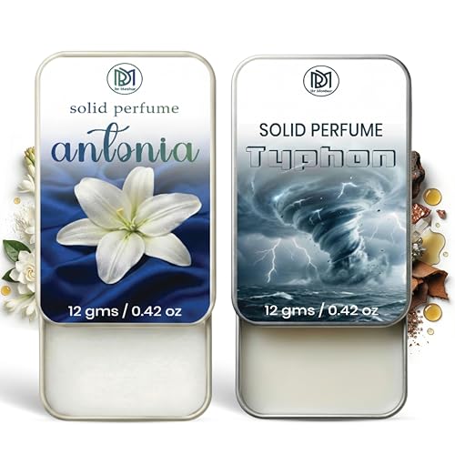 Image of Dr.Mashur Solid Perfume |Typhon&Antonia Alcohol Free Wax Perfume Balm, Long Lasting | Pocket Tin 12g, Pack Of 2| Non Greasy Smooth Glide, Travel Friendly Men And Women