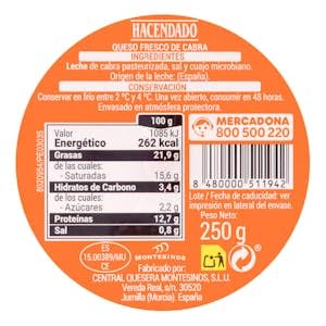 Queso fresco de cabra Hacendado Tarrina 250 g Pack 2