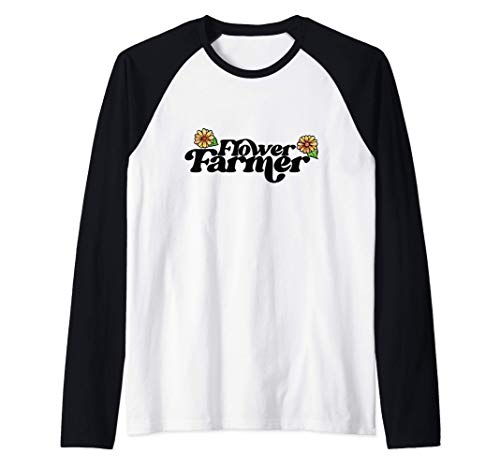 Flower Farmer Fleuriste. Jolis jardiniers de fleurs art Manche Raglan