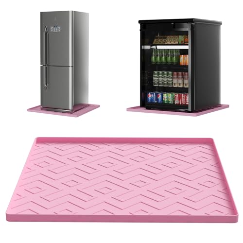 EWX Silicone Mini Fridge Mat 19.7"x19.7" – Non-Slip, Waterproof Drip Tray for Refrigerators, Washing Machines, Dryers, Dishwashers & Wine Coolers