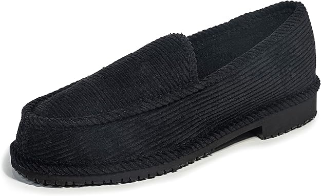 Homiegear Mens Loafers (Black) | Quick Slip-in Shoes | Plain Black Lowrider Street Style Lightweight Loafers | Black Loafer Shoes | Anti Slip Loafers | Easy to wear Shoes