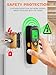 Mecurate Stud Finder Wall Scanner Sensor - 5 in 1 Electronic Stud with LCD Display & Audio Alarm for Wood AC Live Wire Metal Studs Detection Joist Pipe